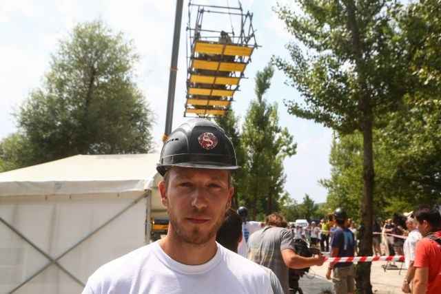 Matej Draksler, arheolog iz Zavoda za  podvodno arheologijo in vodja raziskav na Ljubljanici (Foto: Bojan Velikonja)  