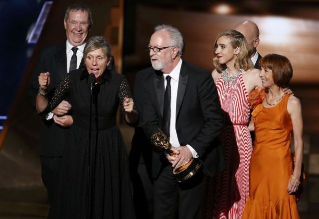 Del zasedbe Olive Kitteridge. Frances McDormand je prejela nagrado za najboljšo igralko v tej miniseriji. (Foto: Reuters) 