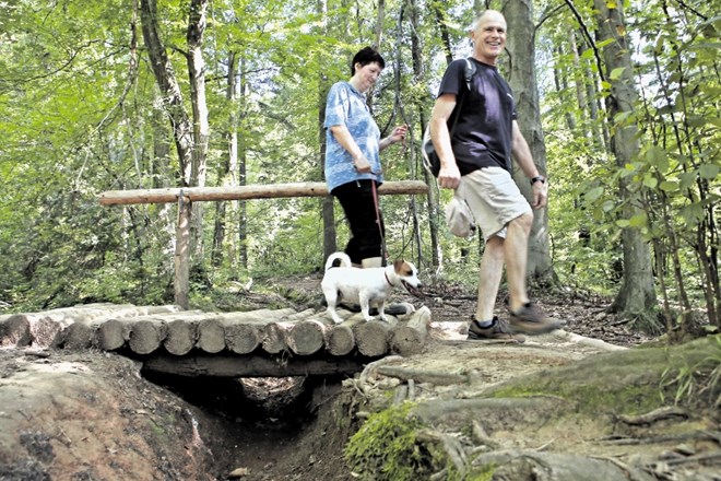 Zvonka in Jože Mušič sta se na Šmarno goro povzpela v družbi psičke Mike. Preden sta se vrnila v dolino, sta se  okrepčala še...