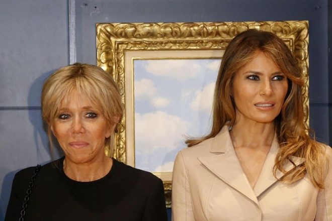 Melania Trump s francosko prvo damo Brigitte Macron.