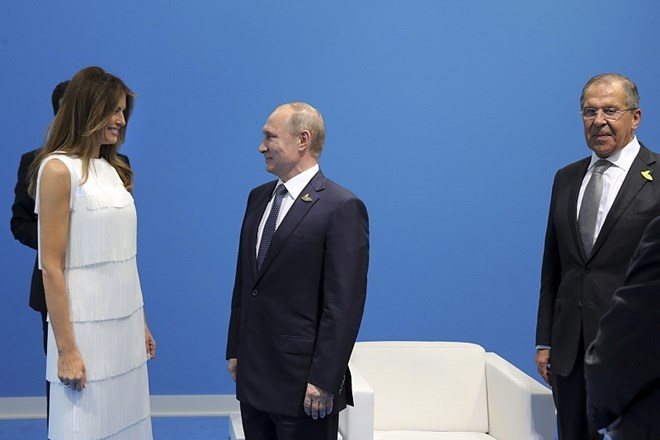 Melania uživala v družbi Putina