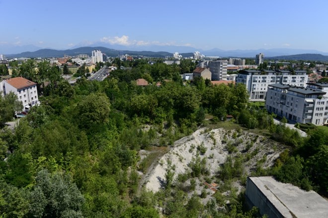 Velikanska gradbena jama, poleg katere je zrasla  soseska Bežigrajski dvor, se je v več kot dvajsetih letih dodobra zarasla.