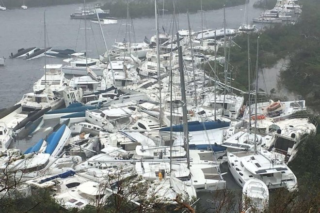 Po divjanju orkana Irma na dveh otokih ostale zgolj ruševine