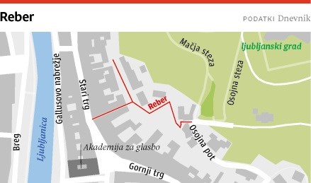 Ljubljanske ulice: Reber, grajska pot za norce in kure