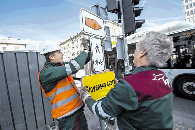 Takoj po vzpostavitvi zapore na Gosposvetski cesti in v Dalmatinovi ulici so delavci tam začeli gradbena dela.