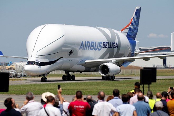 #foto Airbusov beluga XL prvič med oblaki