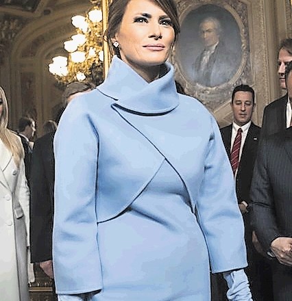 Melania Trump na  predsedniški inavguraciji svojega moža