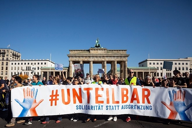 Množičen protest v Berlinu