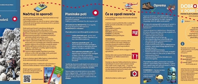 V zgibanki Varneje v gore poleti, ki so jo pripravili pri Planinski zvezi Slovenije, so osnovne informacije, ki jih mora...