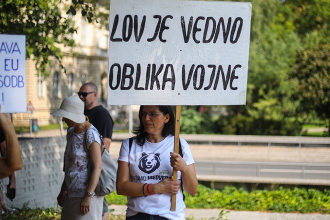 #foto Na Trgu republike v bran medveda in volka