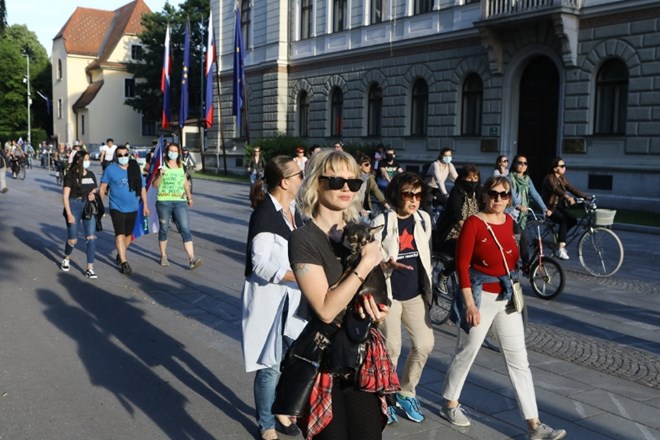 #foto #video Ljubljano preplavila pisana  protestniška množica