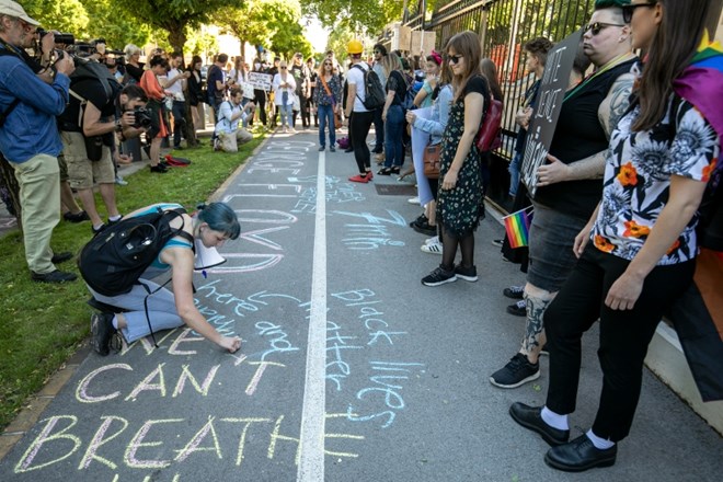 #foto V Ljubljani protestirali proti rasizmu