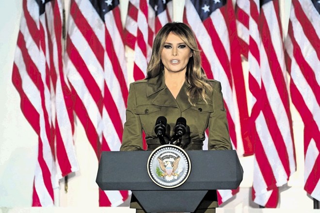 Melania Trump govori na konvenciji republikancev.