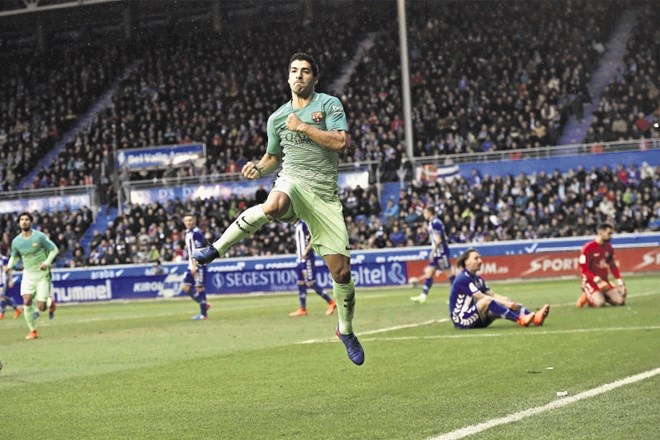 Barcelona v treh sezonah sploh še ni izgubila tekme, ko je mrežo nasprotnikov zadel Luis Suarez.