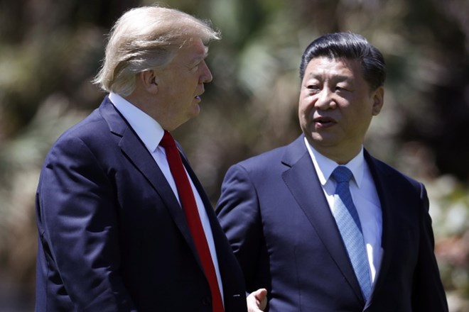 Ameriški predsednik Donald Trump in kitajski predsednik Xi Jinping. (Foto: AP)