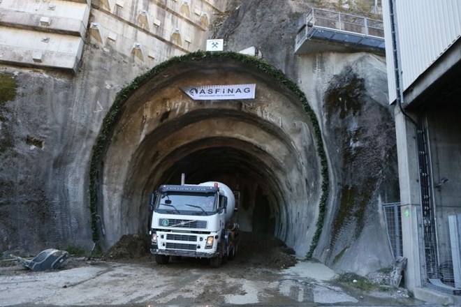 Gradnja druge cevi predora Karavanke na avstrijski strani.