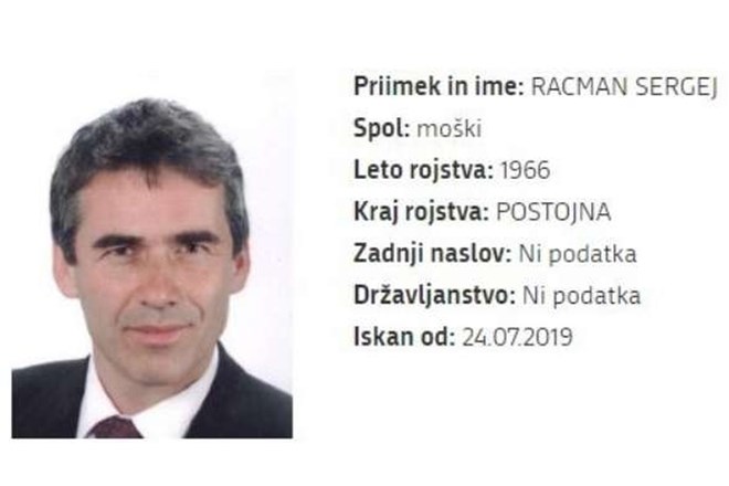 Za Racmanom razpisana tiralica