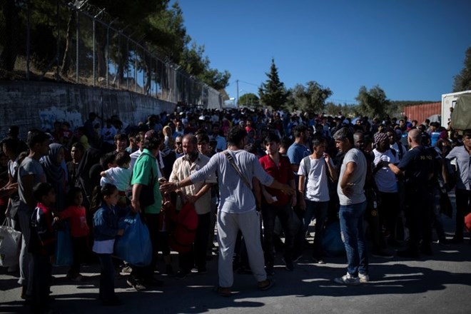 Na Lezbosu protesti migrantov