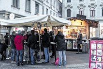 Naval gostincev na hiške ljubljanskega prazničnega sejma