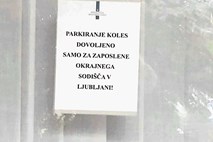 Kolesarsko parkirišče samo za zaposlene