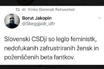 »Zafrustrirane ženske« in »beta fantki« na CSD: nove žalitve članov SDS na twitterju